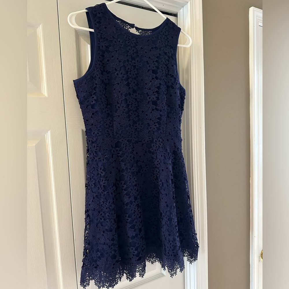 J.O.A. - Just One Answer Navy Open Back Dress